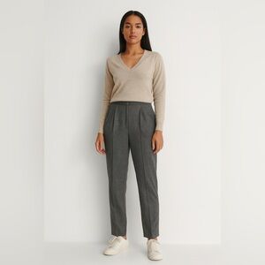 Massimo Dutti Gray Wool & Cashmere Blend Pleated Front Dress Pants Sz. 36/46 (M)